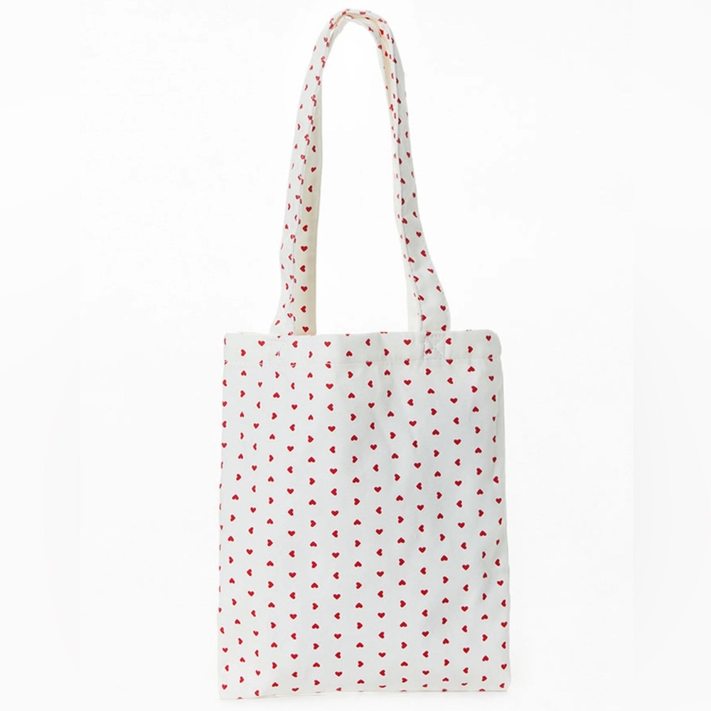 NWT Brandy Melville/John Galt Heart Tote Shoulder Bag Red White